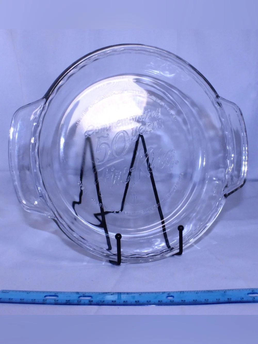 Fire King Clear Glass Commemorative 50 Years Plate
